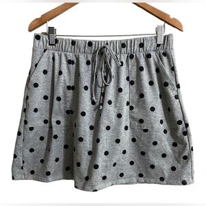 Lexington Avenue: Gray Skorts With Black Polka Dots and Pockets